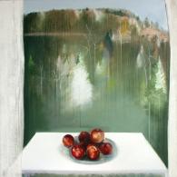 "Okno", 100x100cm, olej, 2003, predané